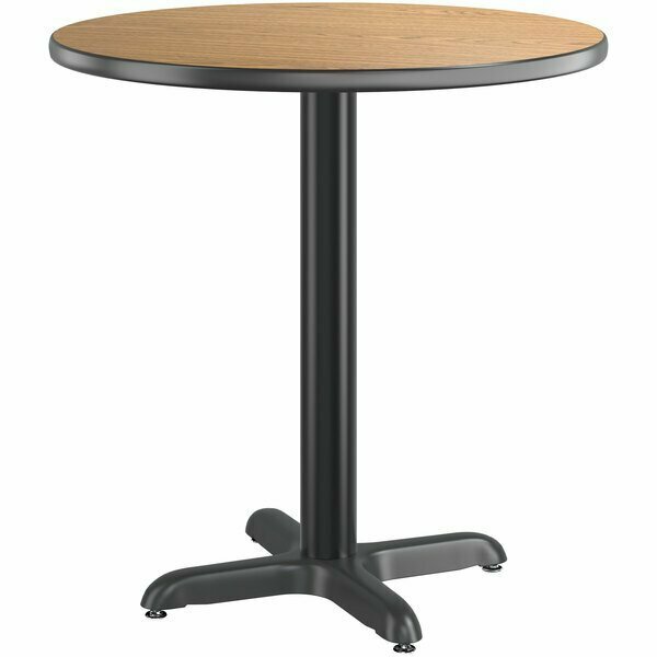 Lancaster Table & Seating LT 30 Round Reversible Walnut/Oak Standard Height Table Kit - 22'' Plate 349W30RS222S